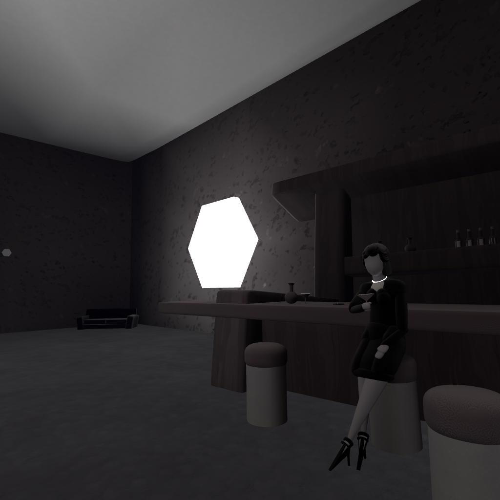 matwrightdev's tweet photo. @HorizonWorlds is a fun tool for protyping ideas or just having a creative moment in #vr [aka #Metaverse ]. 

I built an interactive #filmnoir themed hangout in #blackandwhite.

https://t.co/aUxeXGsTXZ https://t.co/vwLjMKi0uS