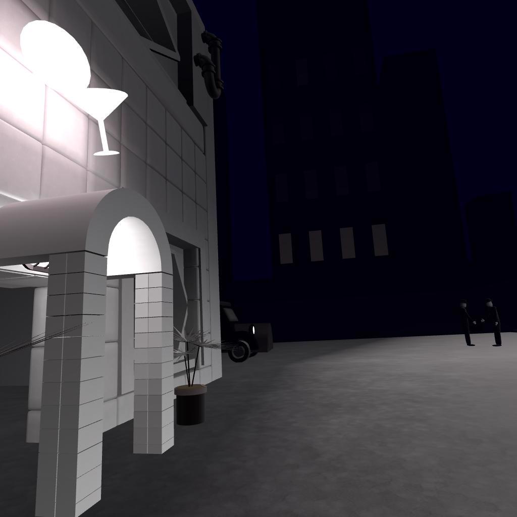matwrightdev's tweet photo. @HorizonWorlds is a fun tool for protyping ideas or just having a creative moment in #vr [aka #Metaverse ]. 

I built an interactive #filmnoir themed hangout in #blackandwhite.

https://t.co/aUxeXGsTXZ https://t.co/vwLjMKi0uS