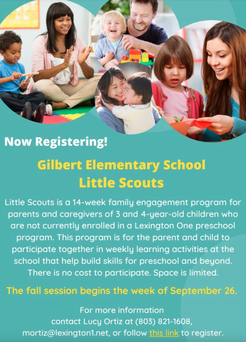 Dear GES Families,
We still have some spots for our Pre-K Little Scouts Program! You can register here: docs.google.com/forms/d/1LT2r2…
<a href="/deyo_stephen/">Stephen Deyo</a> <a href="/pelleyc/">Colleen Pelley</a> <a href="/MrMarkGarner/">Mark Garner</a>
