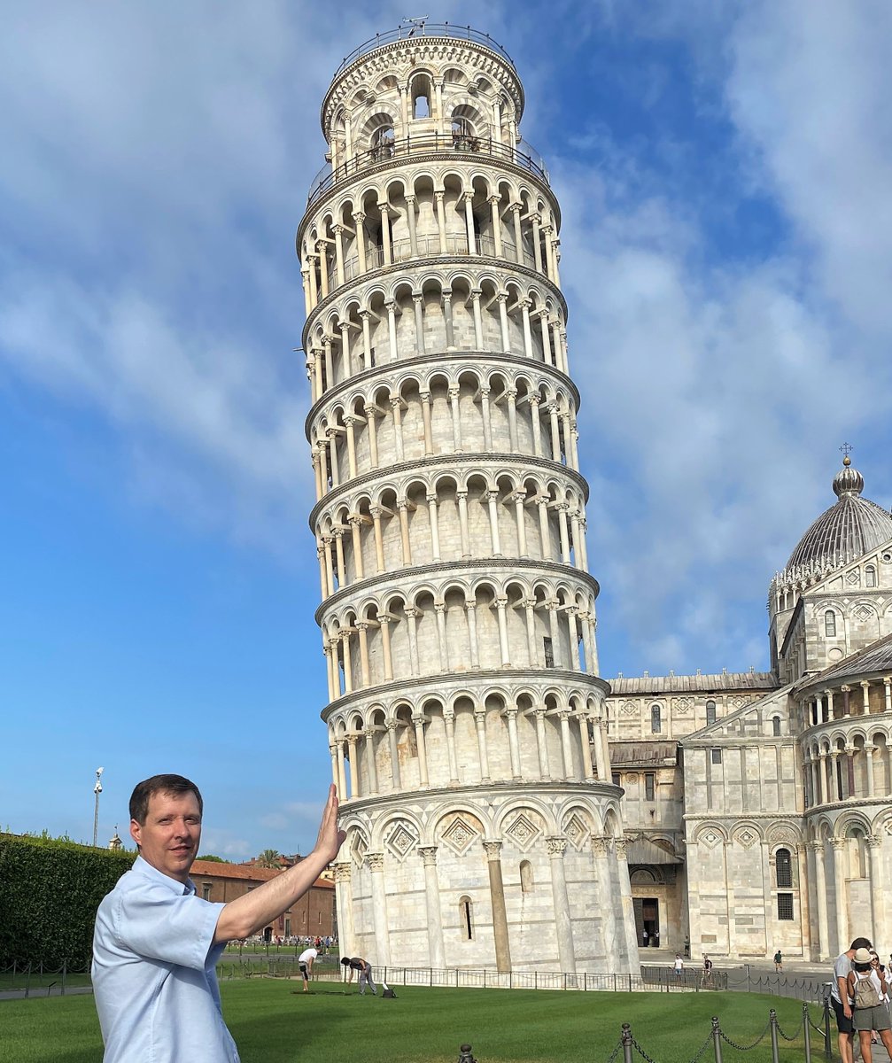 I was recently in Pisa. Justice seeks to straighten that which is crooked until the uneven ground shall become level and the rough places a plain. Isa. 40:3-5.