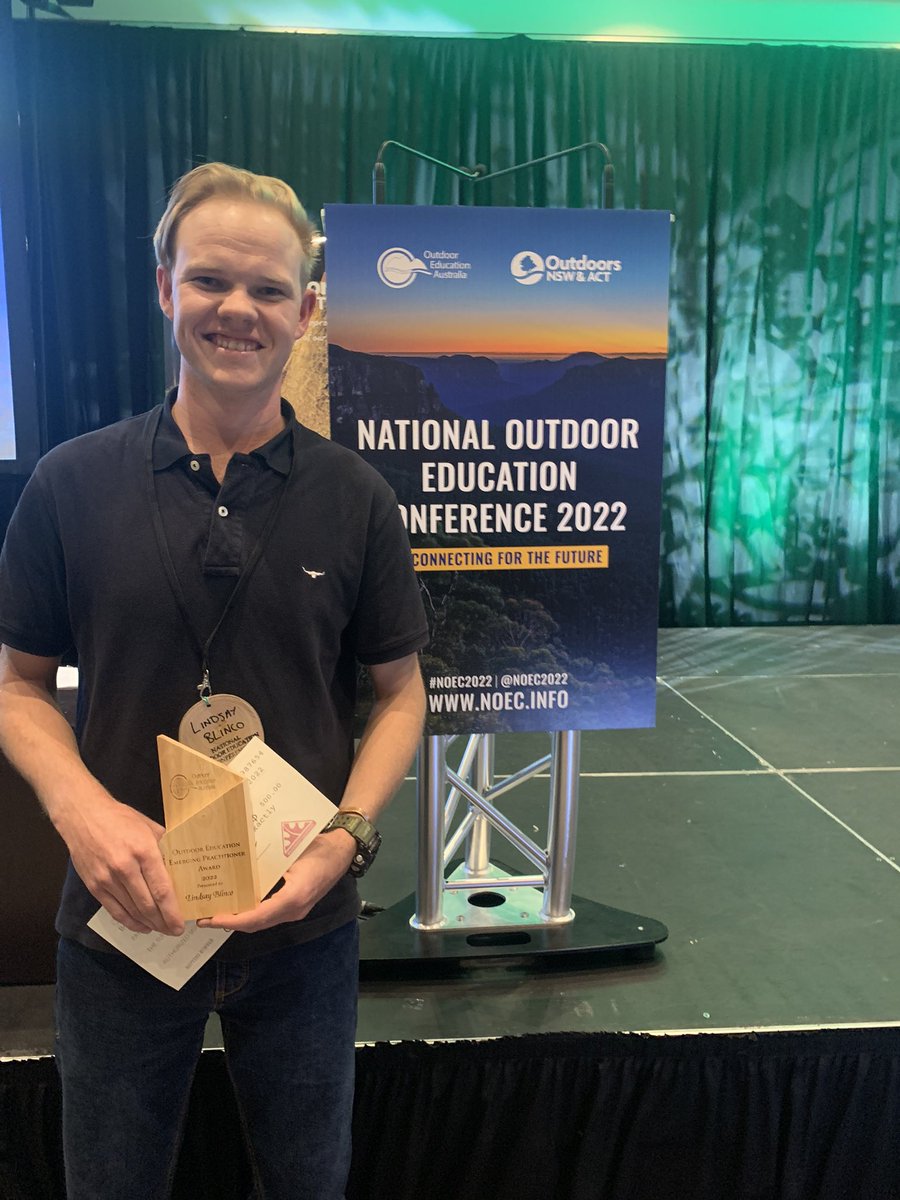 Super proud of @usceduau Outdoor Ed student Lindsay Blinco who has been announced as the 2022 Outdoor Education Australia Emerging Practitioner. Fantastic result for Lindsay & a testament to his passion & dedication to becoming a fantastic educator. @noec2020