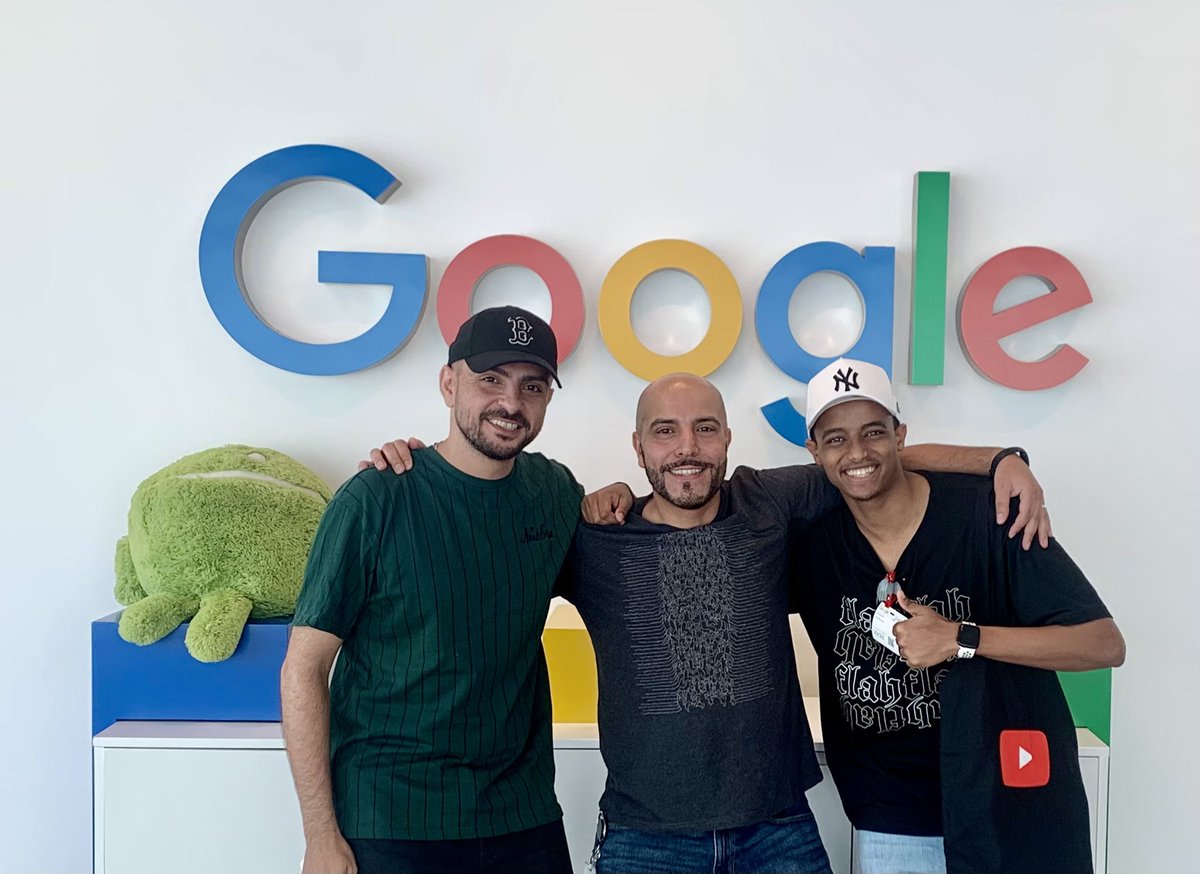 ABHazmi's tweet photo. نورنا اليوم بمكتبنا في Google … اقوى وأجمل صانع محتوى في العالم العربي ❤️ الاسطورة @AboFlah_1 و حبيب الكل @eyadsiyam ❤️أجمل من زارنا واسعدنا بوجوده معنا اليوم 😍 https://t.co/UxMROhdqMY