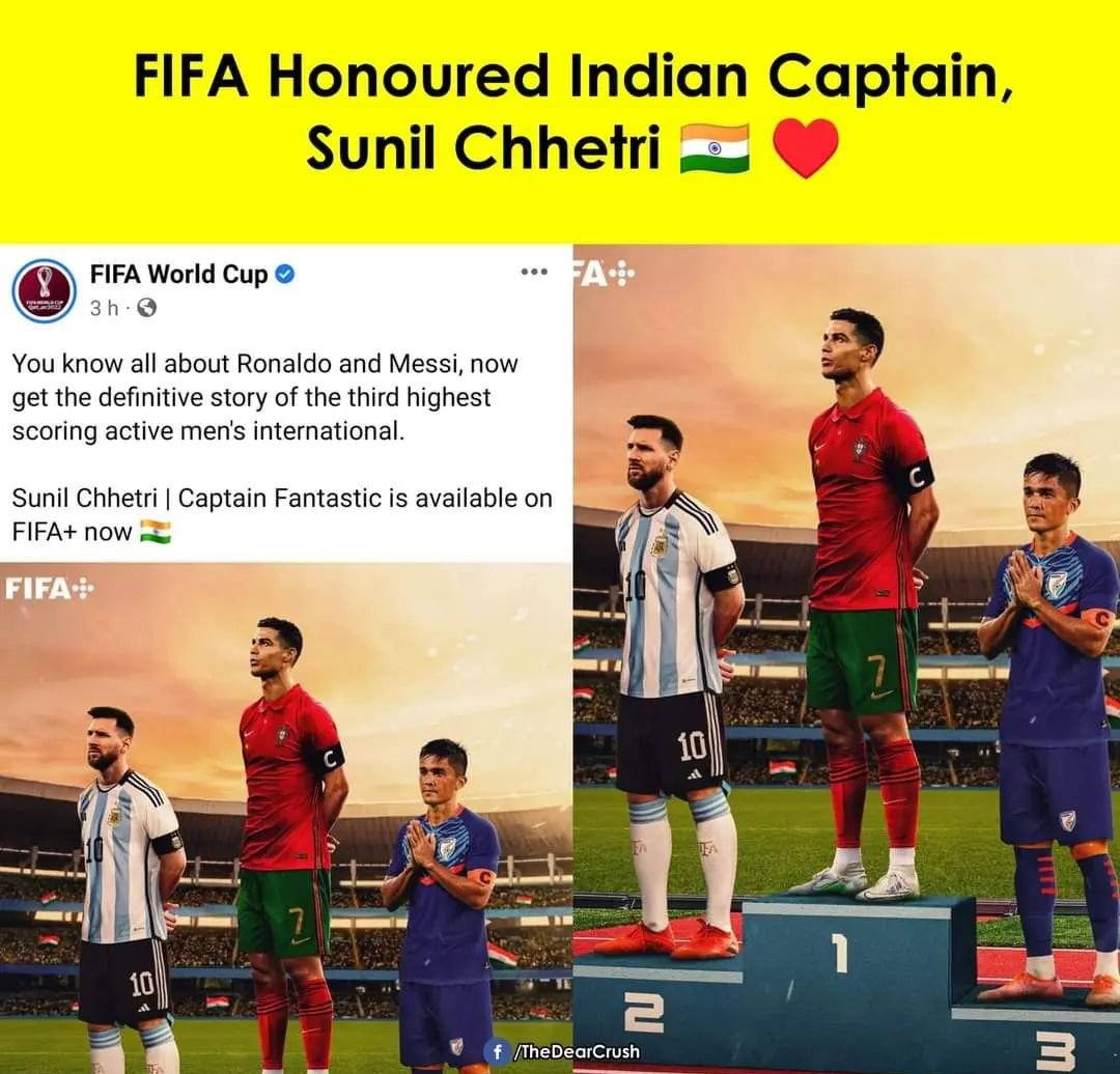 luckyRahul_9's tweet photo. Proud Moment 🇮🇳
#SunilChhetri https://t.co/NQzV5HdJ5R