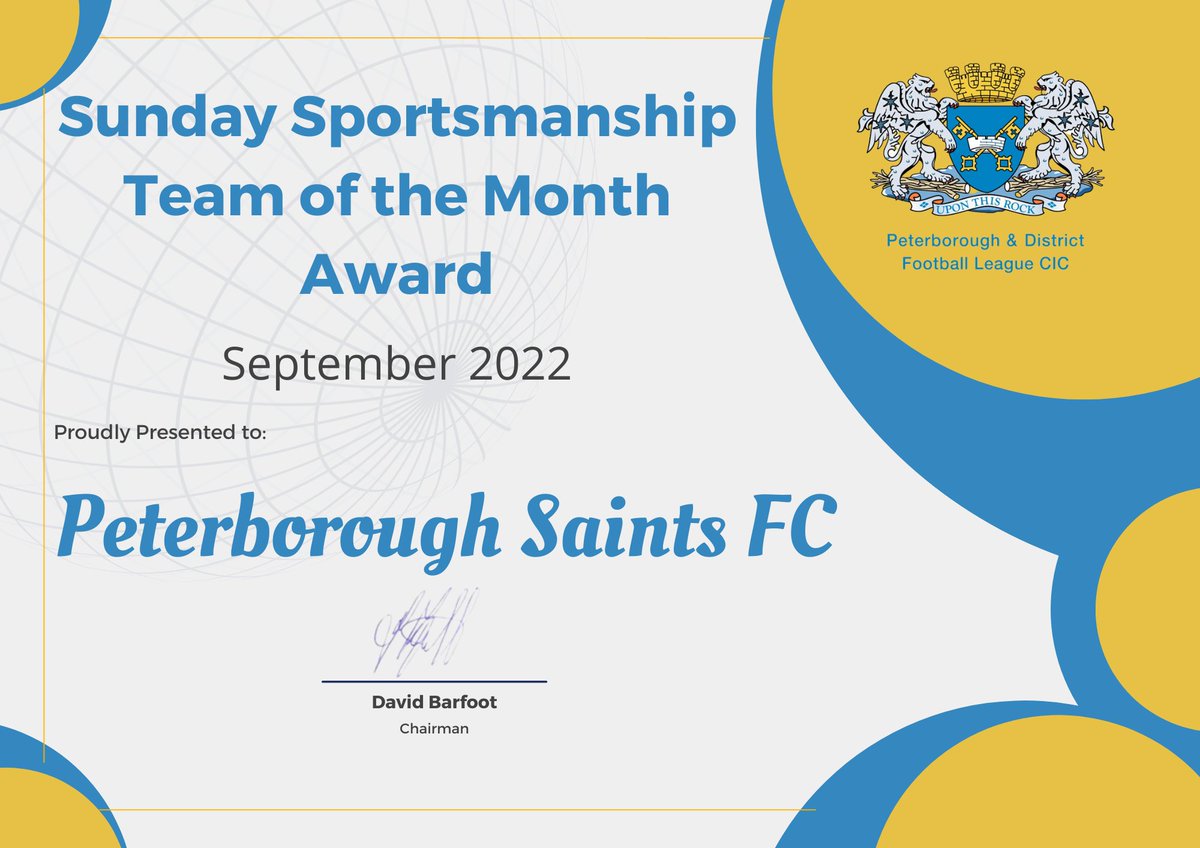 Peterborough & District Football League tweet media