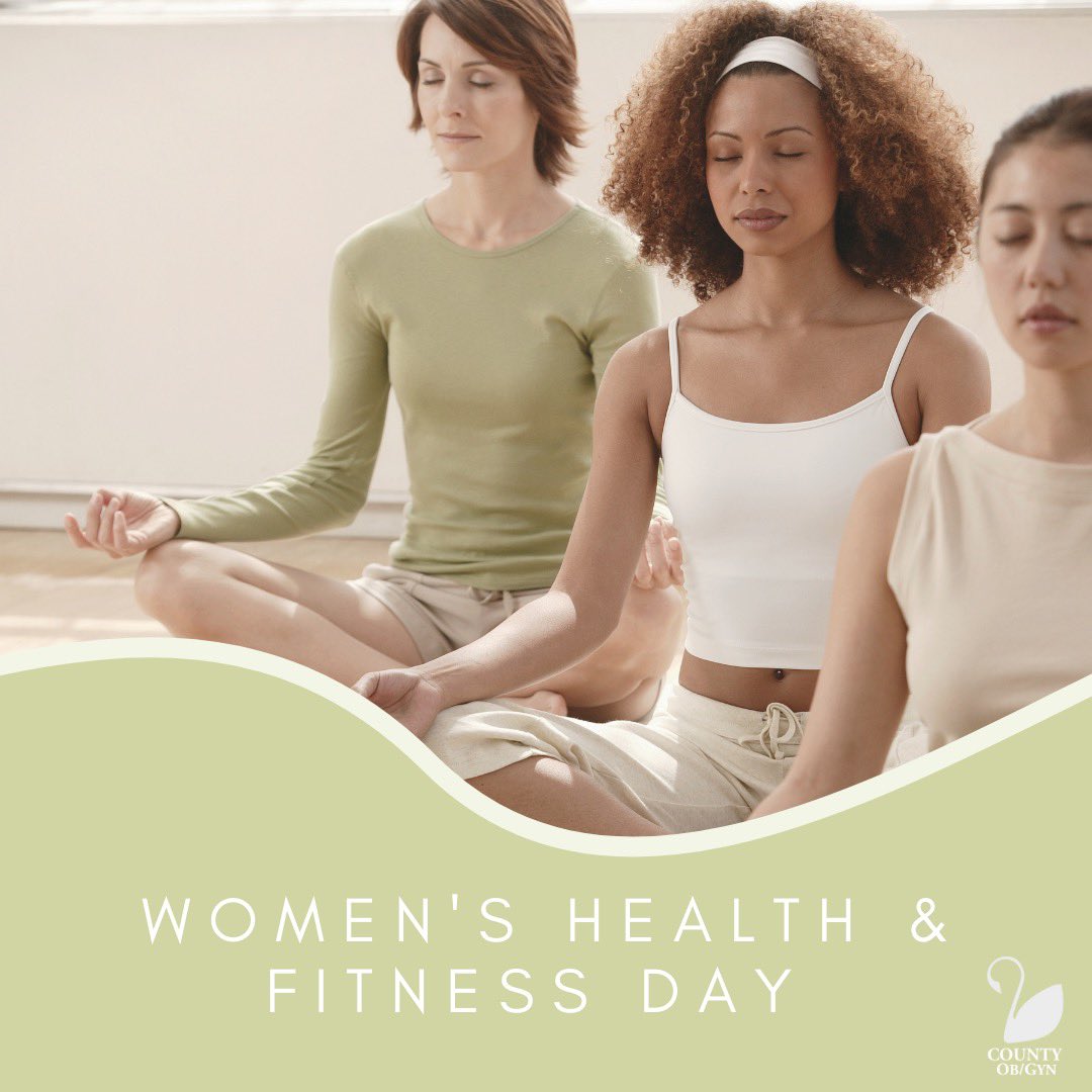 CountyOBGYN's tweet photo. Today is National Women's Health and Fitness Day. Daily exercise is a great way to boost your mental and physical health.

Celebrate today by practicing yoga, going for a walk, or keeping active however you like!

#Womenshealth #Womenshealthandfitnessday #obgyn https://t.co/cpFad8fxGJ