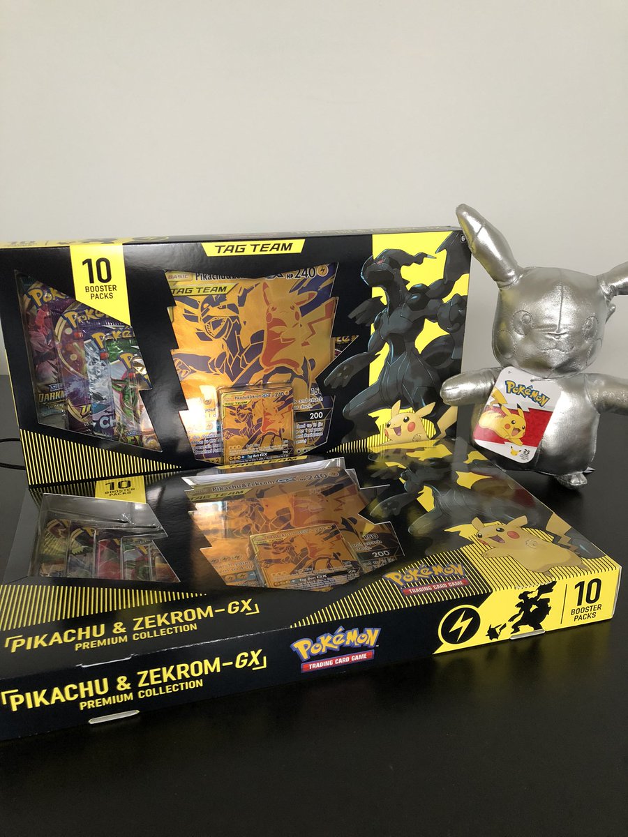 GameStop haul 😁 #pikachu #zekrom #tagteam #premiumcollection #gamestop #pokemon #pokemonCards #PokemonTCG