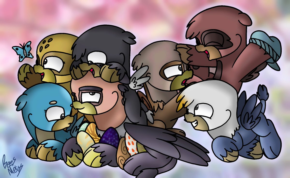 BeesMeliss's tweet photo. The First Pack (MLP Art)
🌸🏵️🌺🌼💐
Arts and OCs by @BeesMeliss (me)
🌸🏵️🌺🌼💐
Gallus' parents designed by @GriffonPawz108
🌸🏵️🌺🌼💐
#BeesMeliss #gallus #mlpgallus #mlpgrandpagruff #grampagruff #grandpagruff #mylittlepony #mlp #griffon #mlpgallusparents #gallusparents https://t.co/cX5gF1xSeH