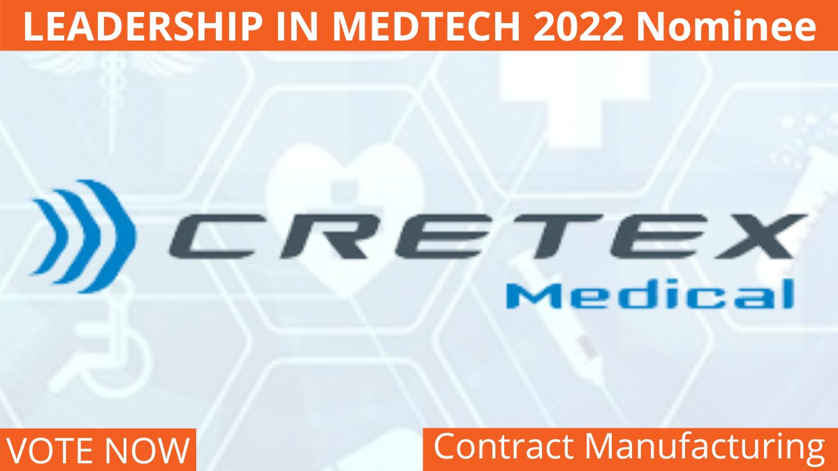 MedTechDaily's tweet photo. Cretex Medical is running in the #ContractManufacturing category of this year's MDO Leadership in #MedTech.
You can vote for #CretexMedical, HERE: https://t.co/djeukf8SDP
#Engineering #MedicalDevice #OEMs #Manufacturing https://t.co/kOBso6xxE0