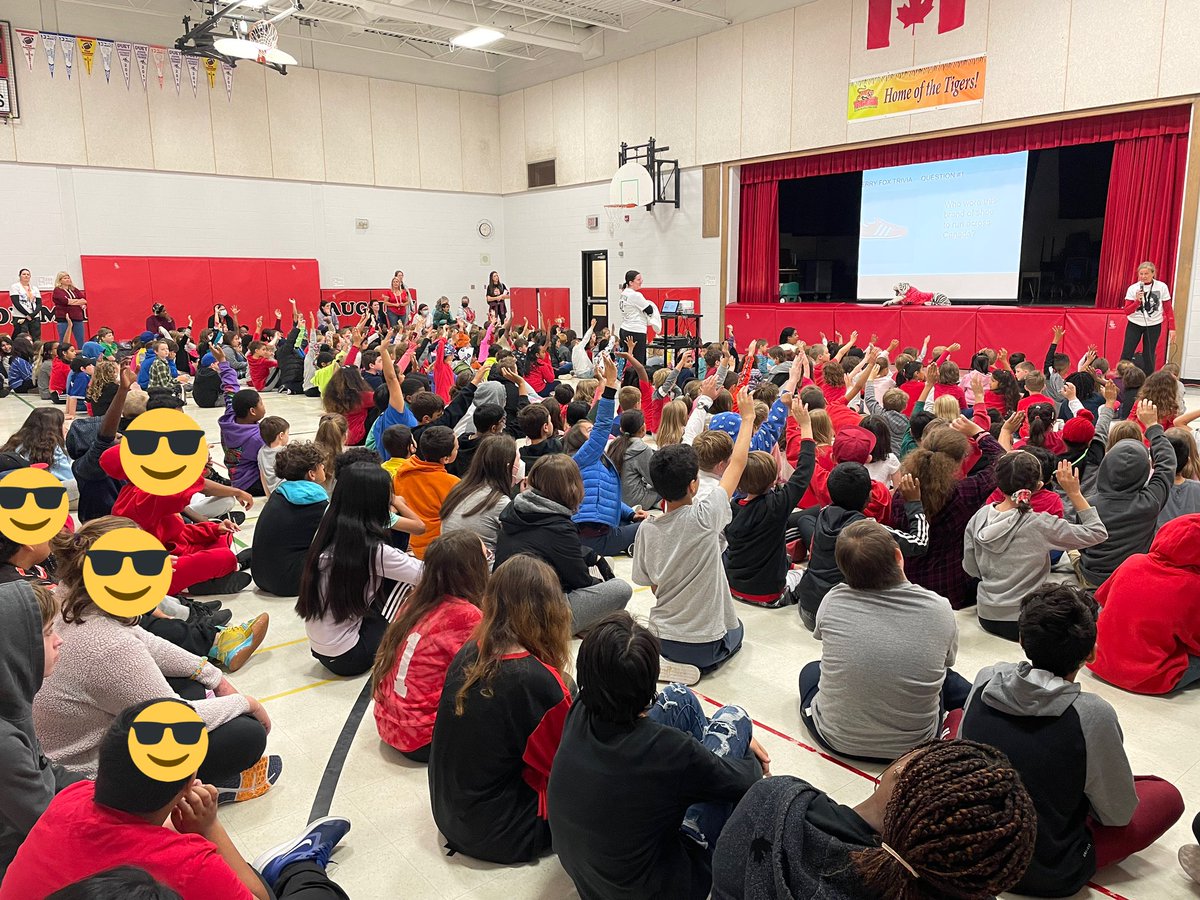 Starting our Terry Fox Run Day with a whole school assembly. Thanks to Mrs Yates for organizing. Our students are answering trivia questions and enjoying learning more about Terry’s Marathon of Hope.