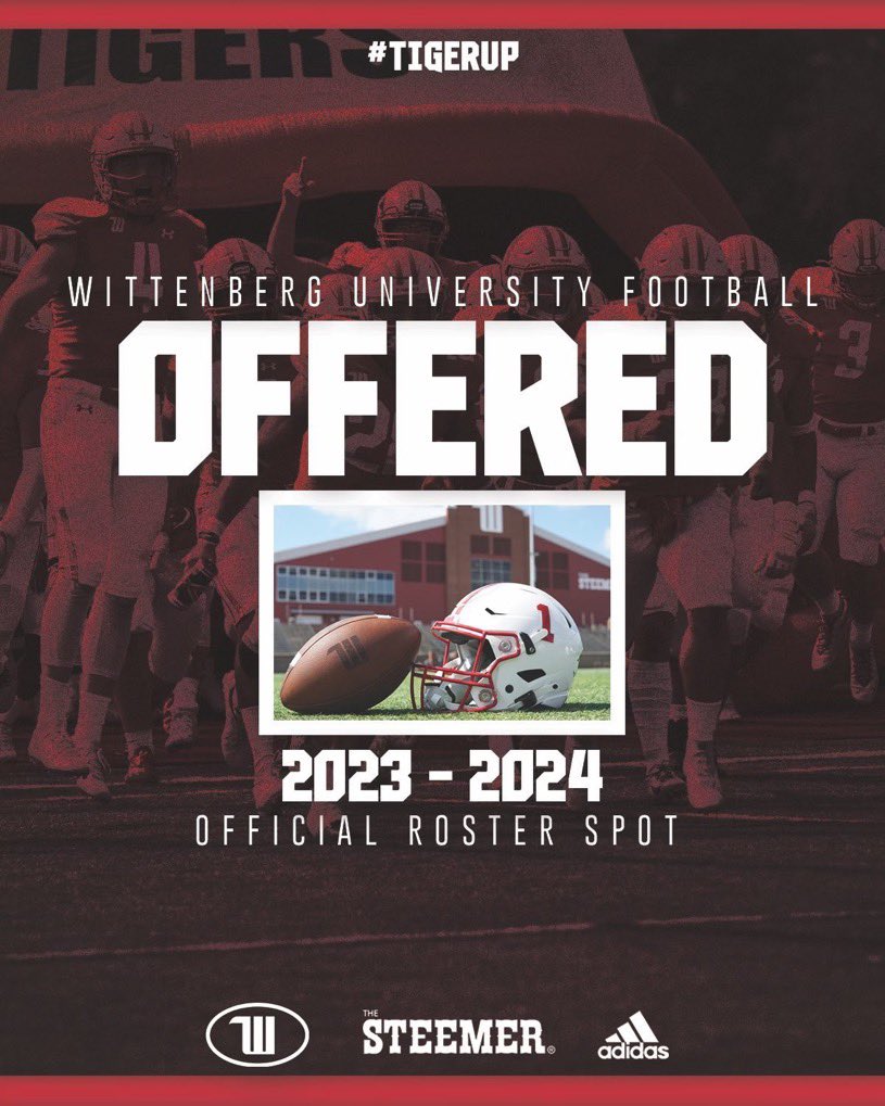 Highly blessed to receive my first offer from <a href="/WittFootball/">Wittenberg Football</a>  🔥 Great talk with <a href="/CoachAaron6/">Coach Dwayne Aaron</a>  #gotigers