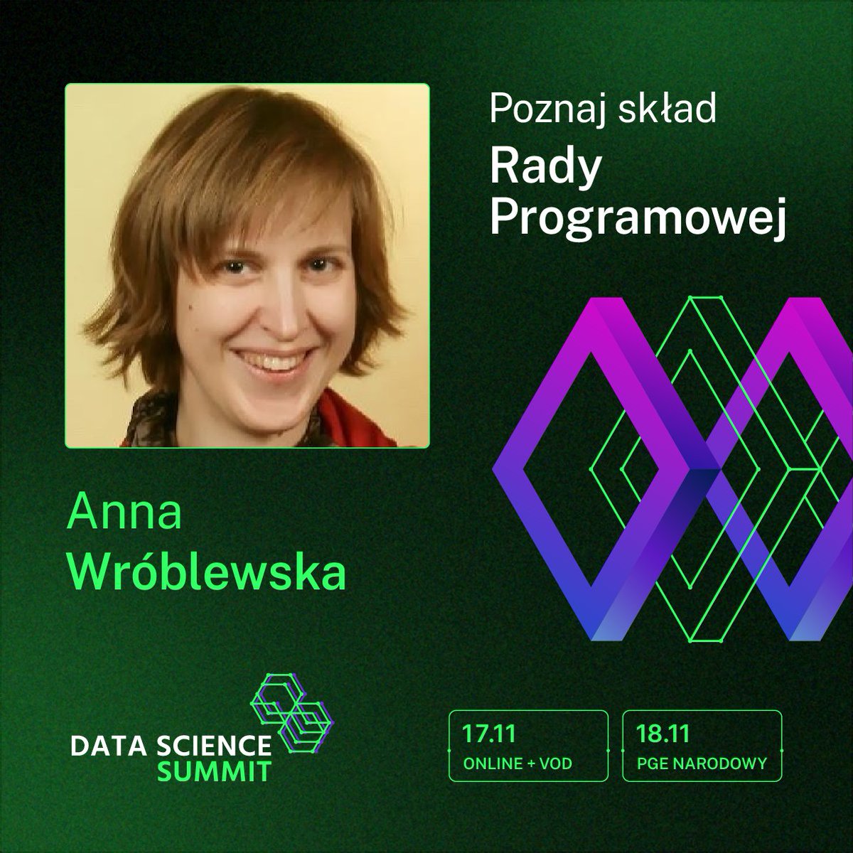 DSS_conference's tweet photo. #DataScienceSummit #RadaProgramowa #DataScience
Przedstawiamy Annę Wróblewską, która w tym roku zasiada w Radzie Programowej Data Science Summit.
--
Rejestracja już trwa! Nie zwlekaj i zarejestruj się już dziś! https://t.co/Jir5cVQ0K4