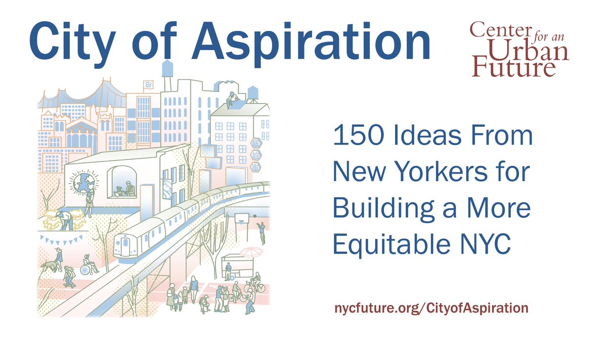 There is a growing consensus that New York needs to take bold actions to create a more equitable city.
 
Our new report has 150 ideas from leading New Yorkers and national policy experts on what New York City should do.
 
nycfuture.org/CityofAspirati…