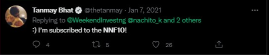 WeekendInvestng's tweet photo. When you have stalwarts like @warikoo 🥰and @thetanmay 🥰endorsing your products on their own, what else can one ask for 🤠

#weekendinvestng https://t.co/3H97gCV3y0