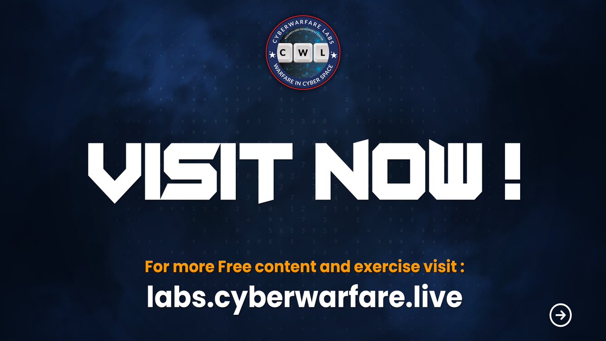 cyberwarfarelab's tweet image. VISIT - labs.cyberwarfare.live

#aws #awscloud #awsredteam #cyberwarfare #cybersecurity #hacknsecure #cyberwarfarelabs #hybridcloudredteam #CWLKnowledgeBite