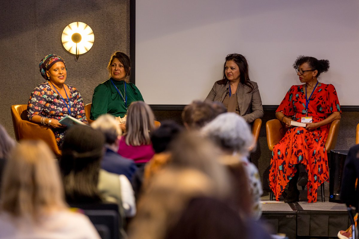 Thanks to @sufiyaahmed @OjiBrown73 @SitaBrahmachari for being so eloquent, @bookcoma for supporting us to be at #KIDSCONF22, @LBA_agency @PenguinUKBooks our sponsors. Proud we were a highlight of the day for many, excited about where this panel will lead. Pic by @bookseller