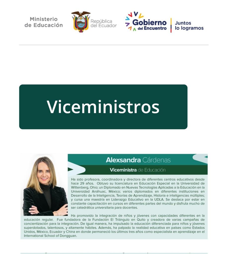 ecuainm_oficial's tweet image. ‼️#URGENTE 
La Viceministra de Educación, Alexsandra Cárdenas, eliminó su cuenta de Twitter después que salieron a la luz varios tuits polémicos que ella publicó.
▶️ @lahistoriaec