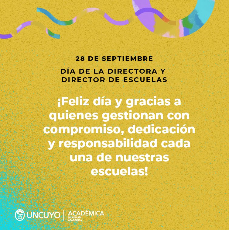 academicauncuyo's tweet photo. 👩🏻‍🏫💬 Saludamos a quienes nos guían para seguir aprendiendo, gracias por su compromiso y dedicación frente a los nuevos desafíos de la educación.
#Escuelas_UNCUYO https://t.co/nWFVnuxvZw
