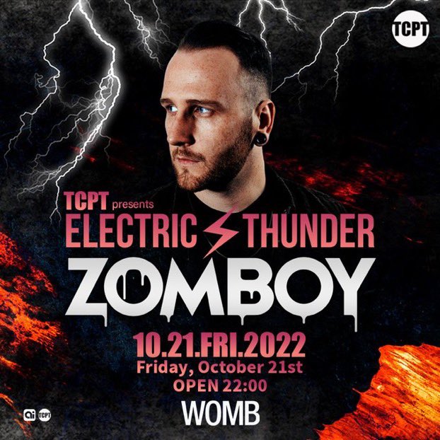 HID3___'s tweet photo. 【告知】10/21(金)
ELECTRIC THUNDER ft.ZOMBOY
@WOMB_Tokyo 

BASS勢が待ち望んだZOMBOYが
3年ぶりの来日決定！

前回の来日に続き、
今回もサポートDJとして出演します！

ご優待受付お問合せはお気軽に📩

#クラブ #EDM #BASS #DUBSTEP https://t.co/pYWnU9aA61