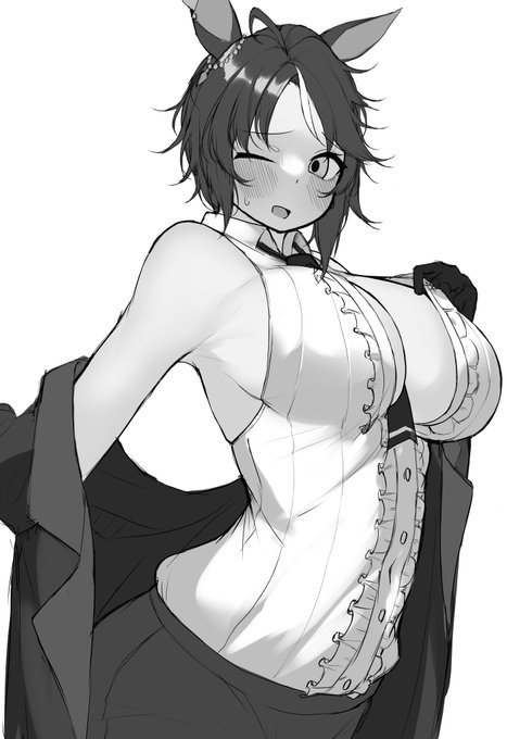 #ウマ娘 

フジ先輩のグレーラフです 