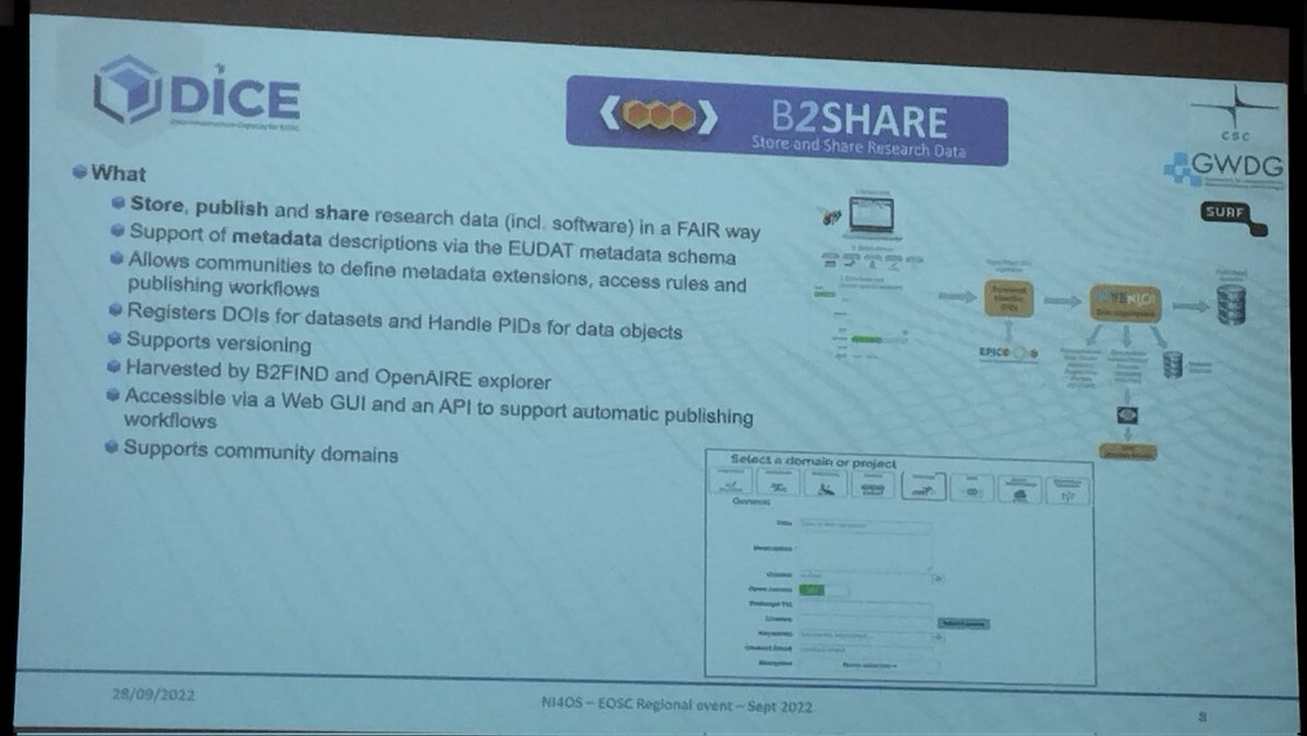 lessormore4's tweet photo. Some of the #services developed by @DICEosc. The implementation of #handle in #Serbian #repositories has been supported by @grnet_gr through this project. Thanks for this! #B2HANDLE #B2SHARE #B2DROP #B2FIND #B2SHARE #NI4OS regional event @NI4OS_eu #EOSC #infrastructure https://t.co/5zjpwsAl82