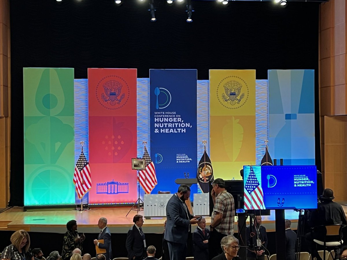 Waiting for <a href="/POTUS/">President Donald J. Trump</a> to speak at the #WHConfHungerHealth!