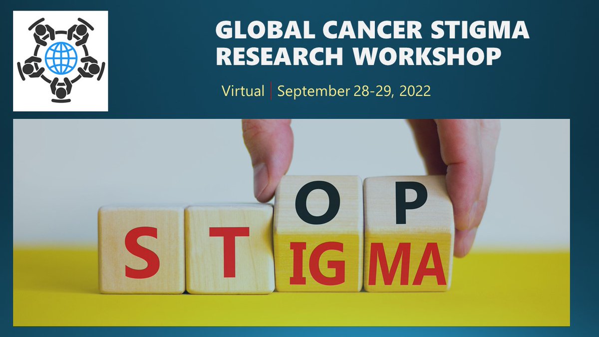 A huge thanks to @NCIGlobalHealth and @NCICancerCtrl for your support in organizing the first global cancer stigma research workshop @theNCI. Addressing #CancerStigma should be an integral part of #GlobalCancerControl.
Starting @ 11am ET today!