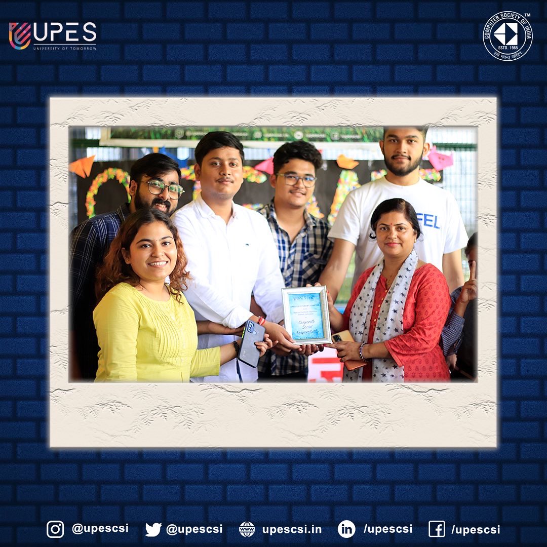 Computer Society of India, UPES tweet media