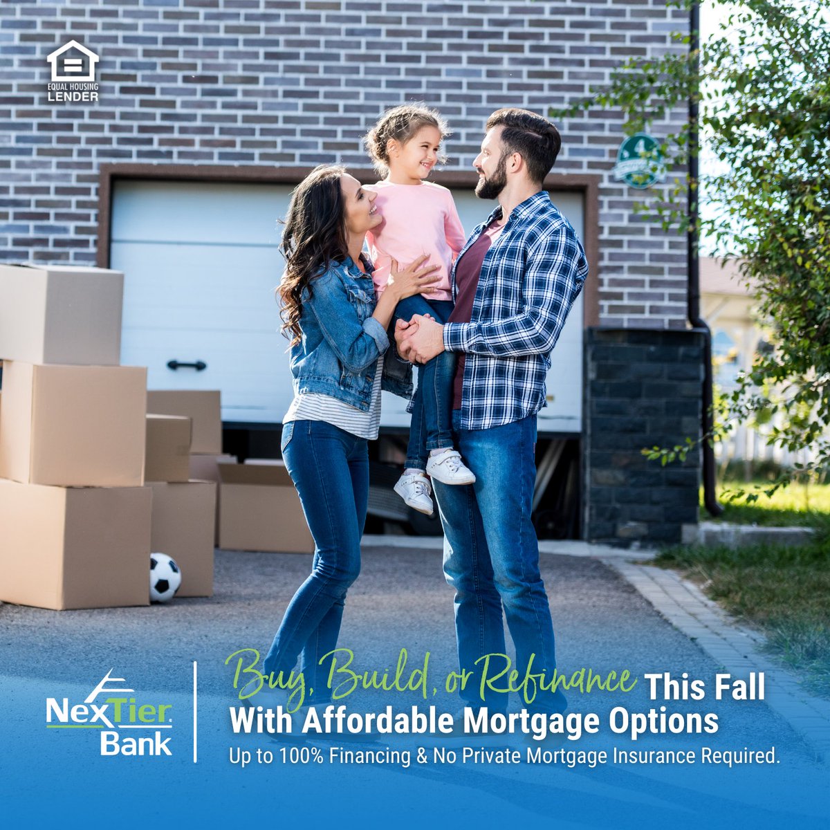 Whether you're building or buying a home, renovating, or refinancing, we have your mortgage options covered. Take advantage of up to 100% financing, and no private mortgage insurance (PMI) is required.

Contact a Personal Banker today to get started! ow.ly/TH1950KCyg7