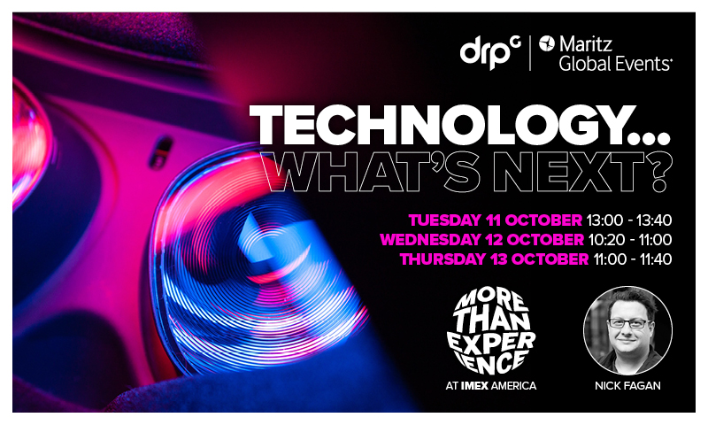 Swing by our #MoreThanExperience Lab with @MaritzGlobalEvt at #IMEX22 on Tues 11 Oct (1pm), Wed 12 Oct (10.20am) and Thurs 13 Oct (11am) where our Creative Technologist Nick will be talking about the latest tech and how it's being deployed in the world of events and comms 🖥️