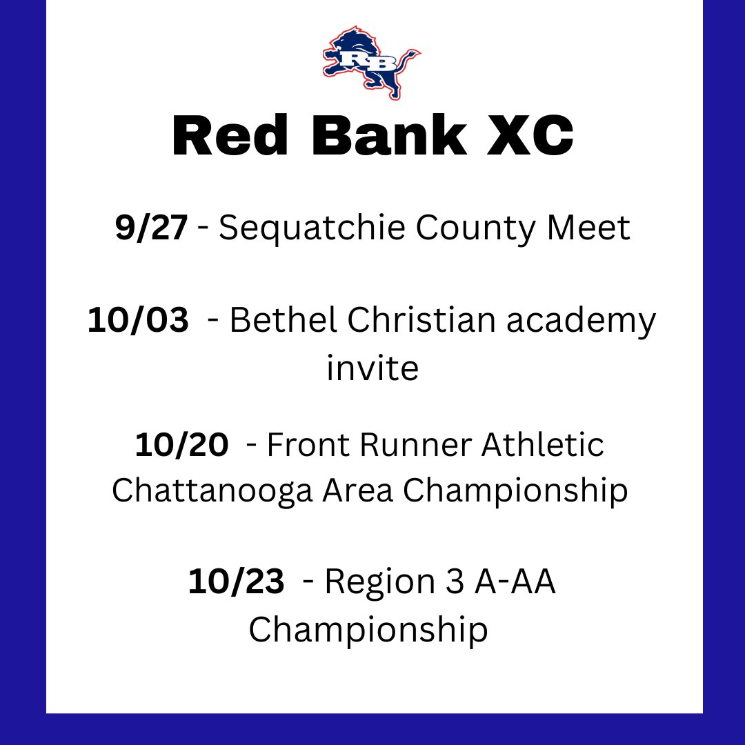 rbhs_sms_sports's tweet photo. Lions Feast your eyes on the remaining cross -country schedule!!!!🦁 https://t.co/gOSr2psD8k