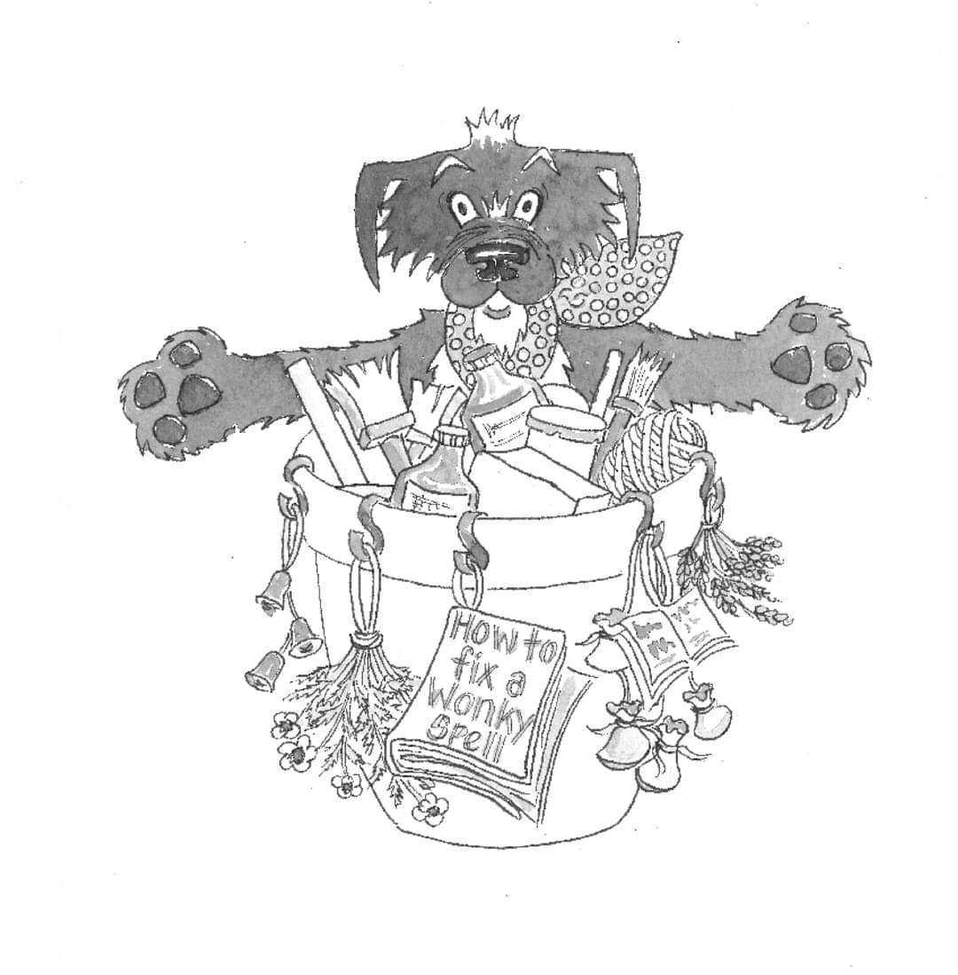 BadgerMutt's tweet photo. Spells!

It was two puffs of a dandelion clock to summer. In the lane, noisy clangs and bangs, dings and dongs, rustles and bustles could be heard from Badger the Mystical Mutt's garden. He was rummaging in his favourite plant pot...
#kidlit #reading #kidsbooks #illustration https://t.co/WuvJLy5rZW