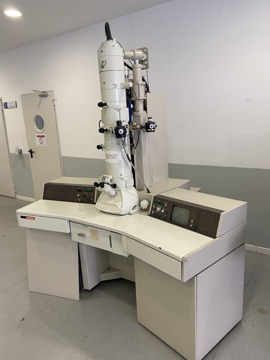 bravo_abad's tweet photo. An experiment: placing an old electron microscope next to our undergrad classrooms. And a hypothesis: seeing and touching the real thing will motivate/stimulate the students. Actual results from the experiment coming soon @UAM_Madrid https://t.co/IgigUNPpR3