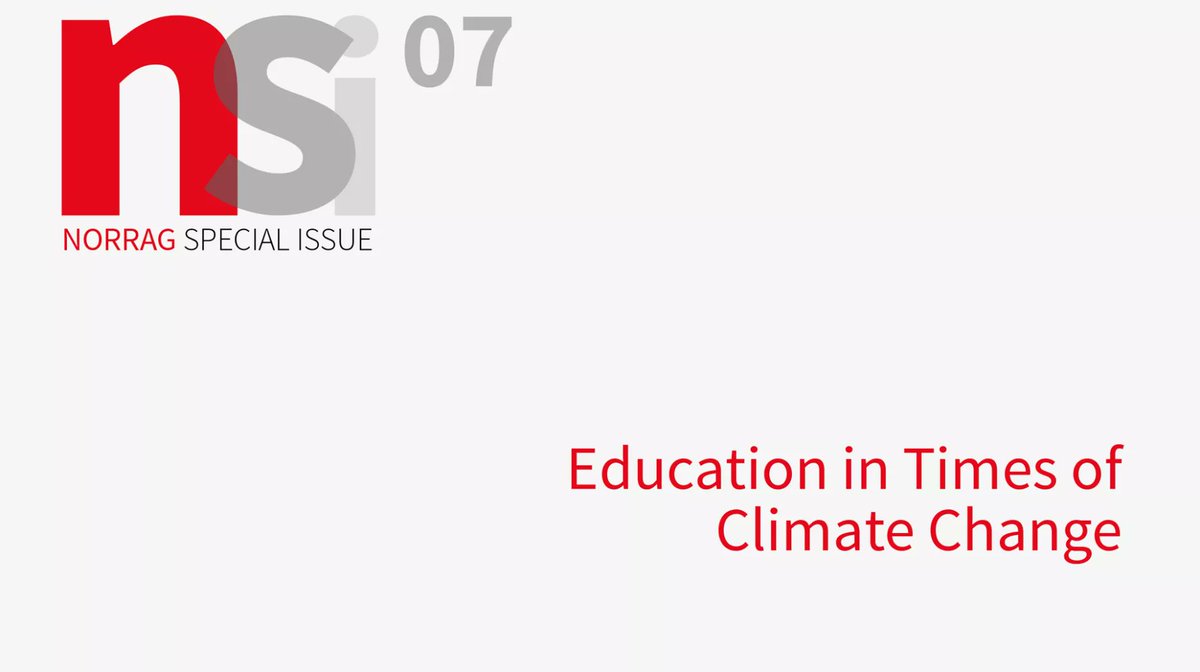 🗓 Save the date ! Launching on 6️⃣ October is @norrag Special Issue 07: #Education in Times of #ClimateChange consisting of: 📃 28 articles 🖊 by 75 authors 🌎 from 22 countries 🗺 on all continents For more info and to register for the event: ow.ly/Z4Za50KVFpy