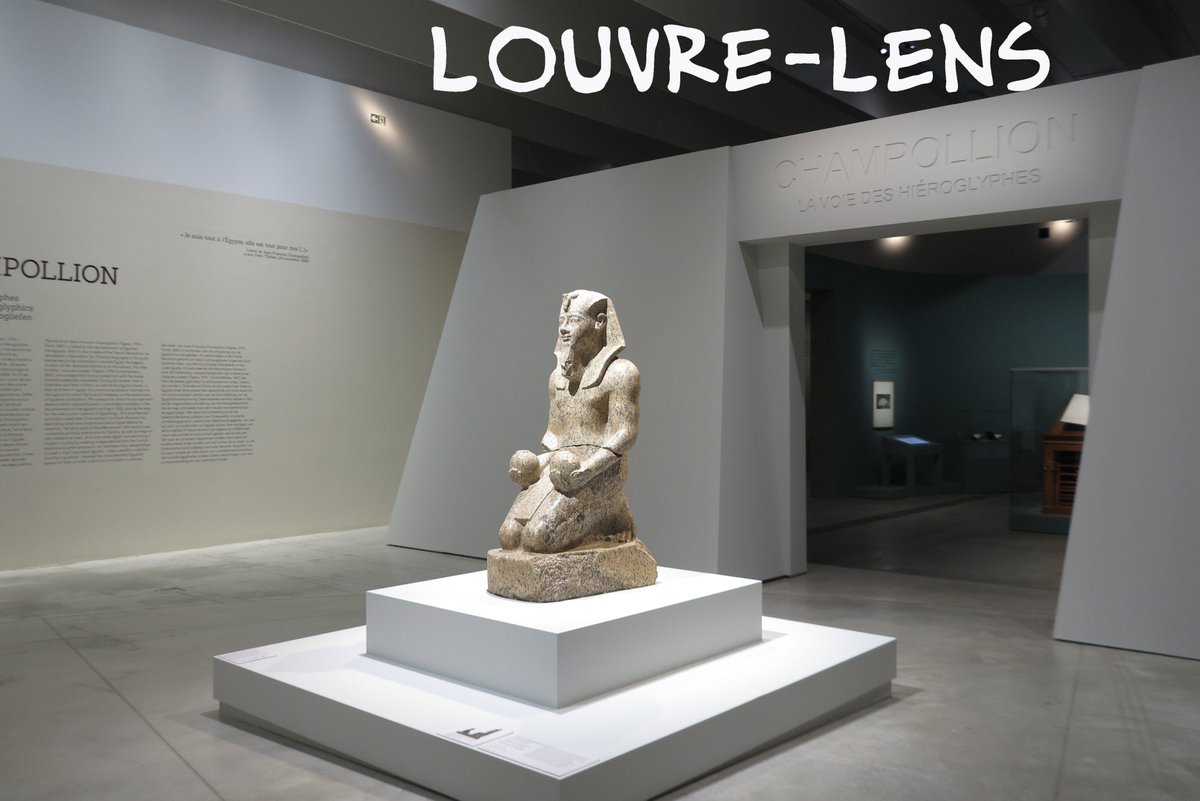 MuserAvec's tweet image. Vernissage hier soir de la nouvelle exposition du @MuseeLouvreLens "CHAMPOLLION, la voie des hiéroglyphes" #louvrelens #Champollion #egypte #hieroglyphes
