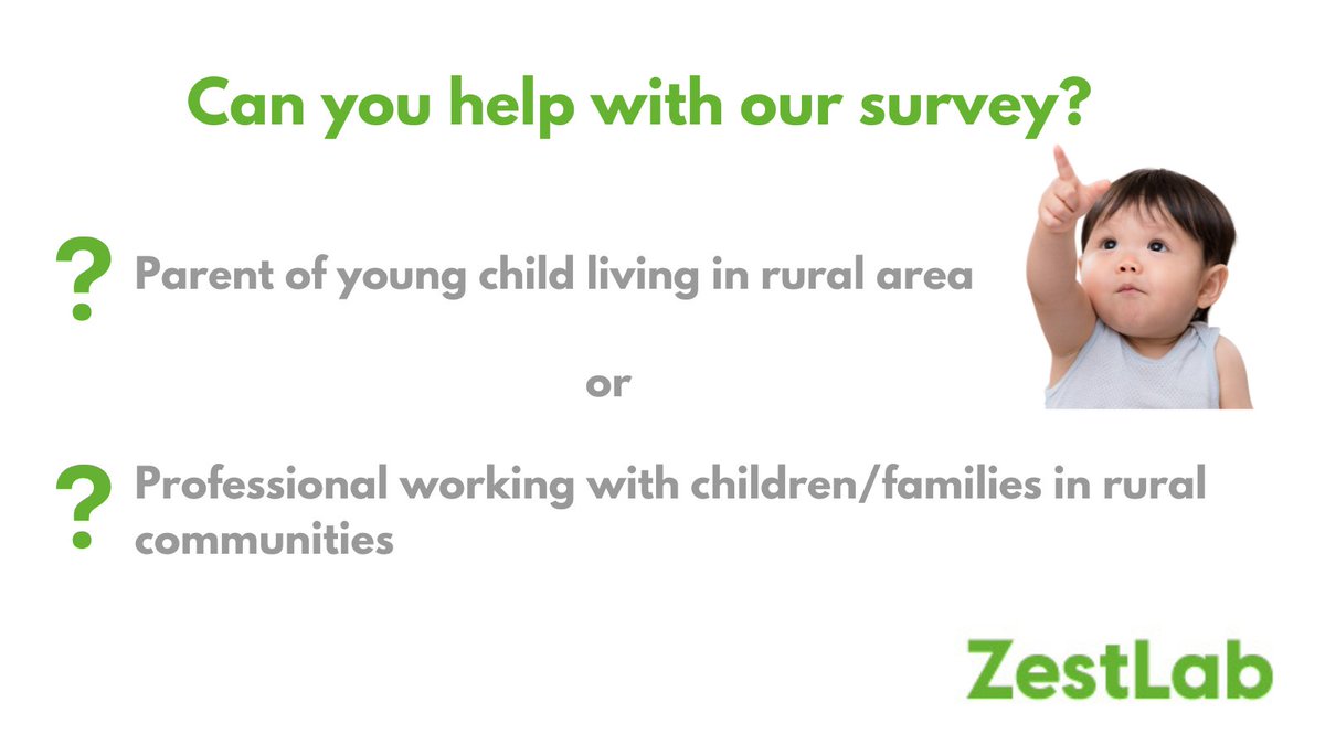 ZestLabCIC's tweet photo. Complete our quick survey🙏🙏
https://t.co/JJWSqrd9H4 Thank you!
#ruralcommunities #sevicesforparents #supportingruralcommunities #thebestforeverychild https://t.co/bK6aqxC7du