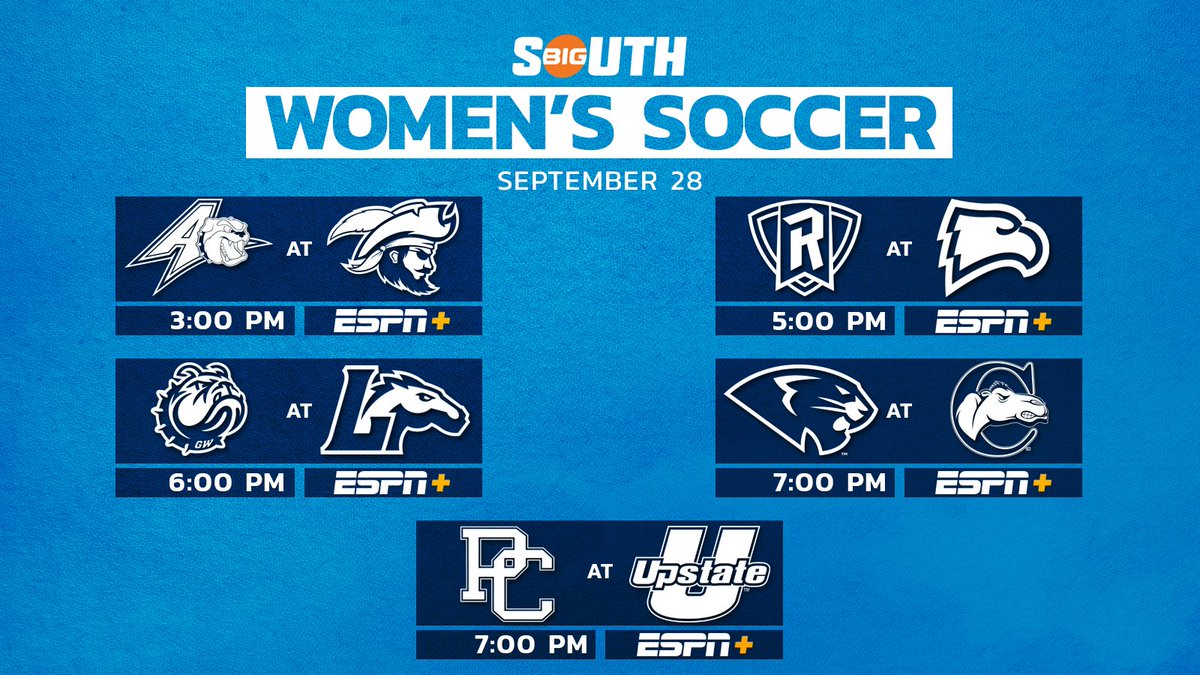 BigSouthSports's tweet photo. #BigSouthWSOC⚽️ returns with 🖐 great conference matchups! https://t.co/VAU6xbkhAL