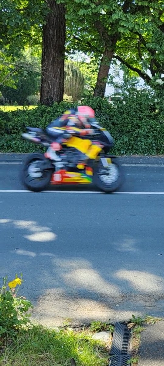 stejacko101's tweet photo. @DaveyTodd74 Found this photo on my phone from TT 2022. Davey following the white line out of Kirk Michael https://t.co/PKyb6563yc