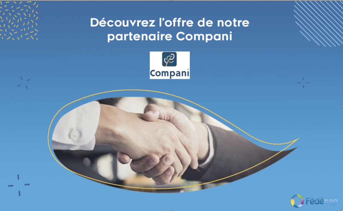 fedesapcom's tweet photo. Connaissez-vous notre nouveau partenaire : Compani. Il forme tous les salariés des structures d'aide à domicile et établissements médico-sociaux.
#partenaire #fedesap https://t.co/b4W4fN3Cc6
