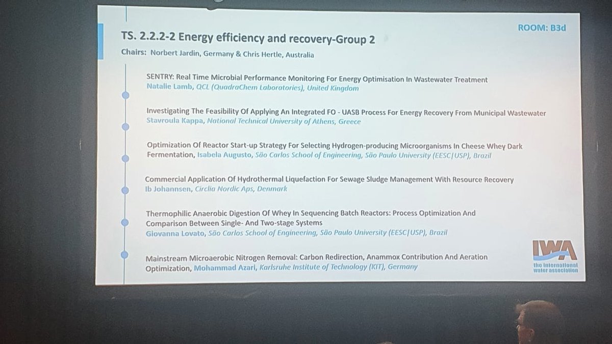 ForwardwaterPrj's tweet photo. @ForwardwaterPrj participated with an oral presentation at the World Water Congress &amp; Exhibition  in Copenhagen! 
The @NtuaSel  team presented the concept of @ForwardwaterPrj and some of the experimental results 👨‍🔬🧪 in the session "Energy Efficiency &amp; Recovery".
@ELIDEK_HFRI https://t.co/KlMYrZDGCj