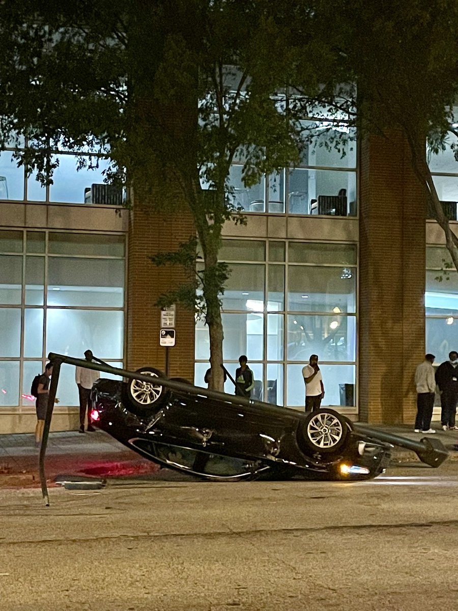 Nothing like walking your dog in Midtown while drivers race down West Peachtree every night at speeds fast enough to roll an Audi sport sedan. How the hell do you even manage to do that?? What are we doing right now to fix this street?@AmirForATL <a href="/WestmorelandATL/">Matt Westmoreland</a> <a href="/DougShipmanATL/">Doug Shipman, Atlanta City Council President</a>