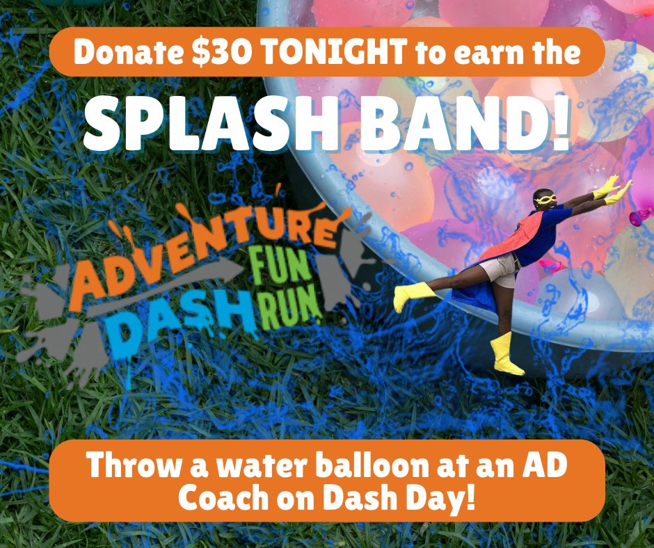 NaumannPta's tweet photo. Drink 8 cups of water a day to stay hydrated!
Tonight’s challenge- Raise at least $30 in donations to earn the SPLASH band! The SPLASH band lets you water balloon an AD Coach on DASH Day!
https://t.co/OXWc4ipz21
SHARE your link with 3 new friends! #AdventureDashFunRun #ADFunRun https://t.co/NKfNA4BK9g