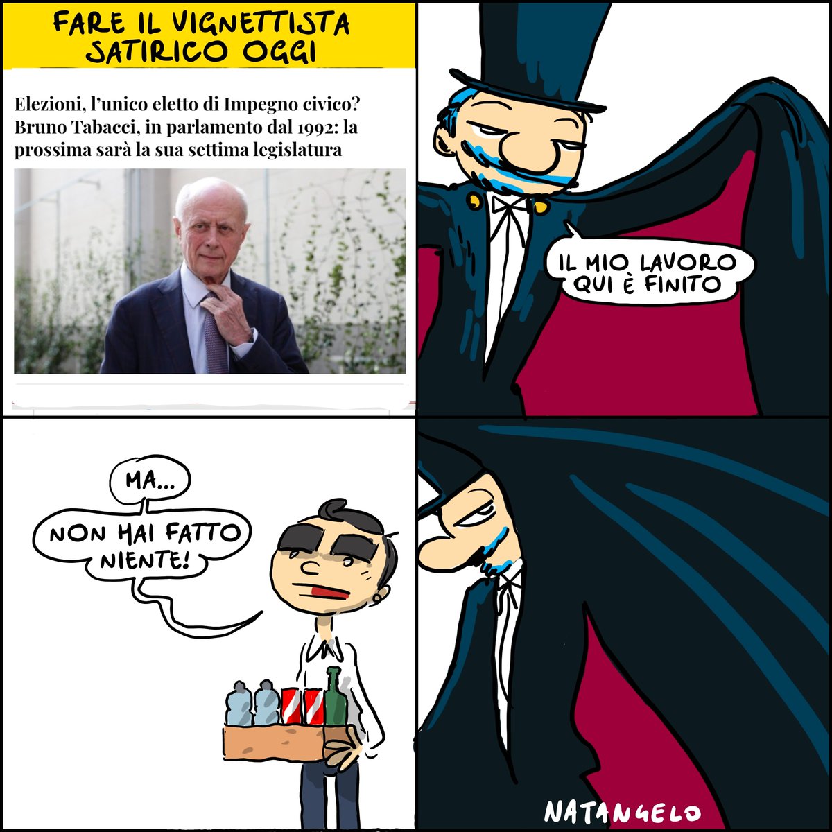 NatangeloM's tweet image. Bruno Tabacci unico parlamentare eletto con Impegno Civico di Di Maio

#dimaio #tabacci #bruno #impegnocivico #ciaobruno #vignetta #fumetto #memeitaliani #umorismo #satira #humor #natangelo