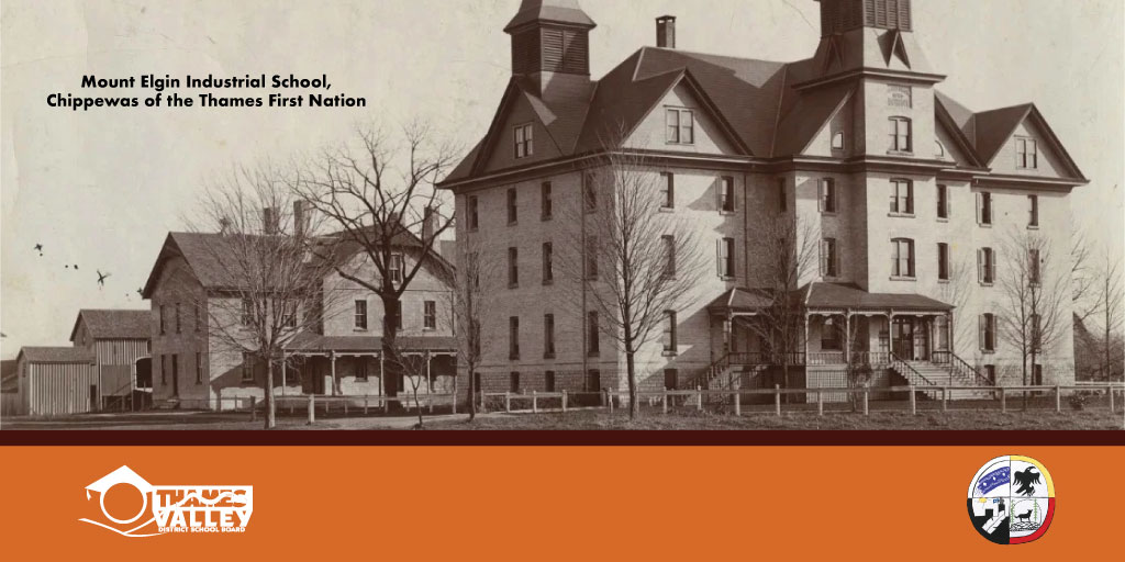 TVDSB's tweet photo. Residential Schools were created by the Canadian government to intentionally remove Indigenous people, their cultures and their traditions from Canada, forcing them to assimilate into a Euro-Canadian way of life. 1/3 https://t.co/ZMqR6cuWSy