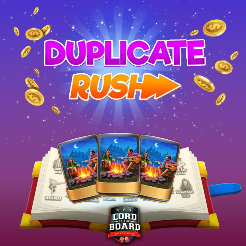 Duplicate Rush is BACK!🥳
Today you can trade your duplicates for prizes💥FASTER💥

👍Like 👥share &amp; Go TRADE🤑bit.ly/3xwpuMo

#BestBackgammon🎲 #win #RETWEET #boardgames #backgammon #game #freecoins #bonus #play #LordoftheBoard