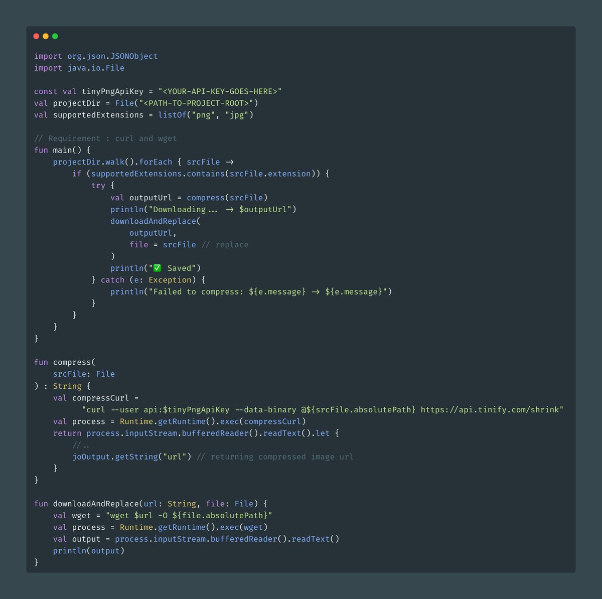 theapache64's tweet image. 50 lines of Kotlin code helped me today to reduce the APK size by 30% 😬

➡️ Gist: gist.github.com/theapache64/0d…