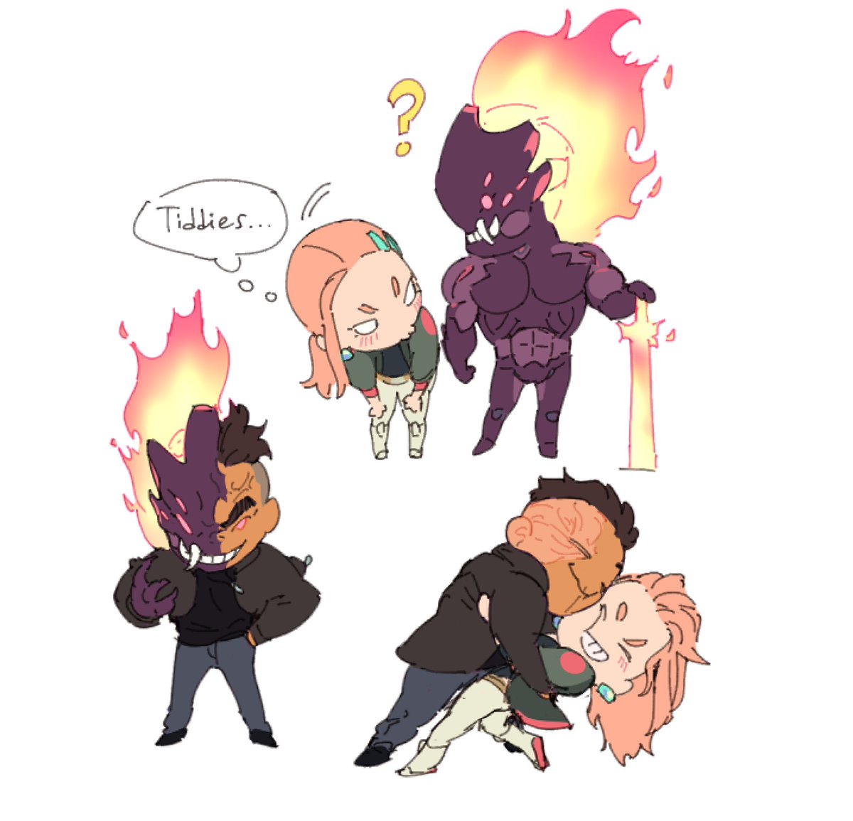 Ilovetempe's tweet photo. Comm break with chibi doodles https://t.co/n3zQjYvQMH