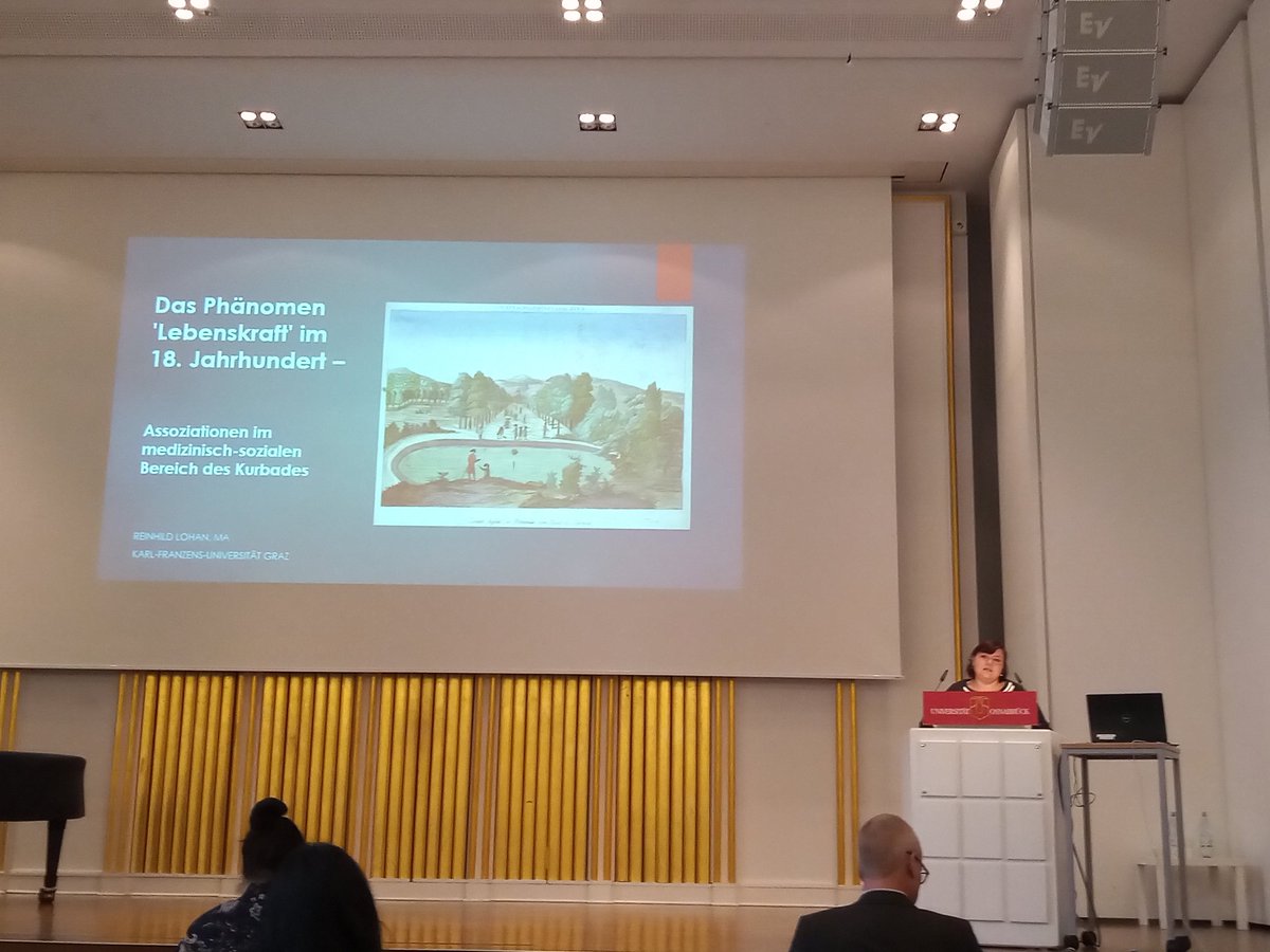 APOrlowska's tweet photo. The first session of the #conference chaired by @kaibremer with talks by Astrid Köhler and Reinhild Lohan was a delightful start into the world of #spa #history #BadPyrmont #hismacomp #spatown #kurort #kurstadt @UniOsnabrueck #ikfn https://t.co/8YMV7Uu1MS