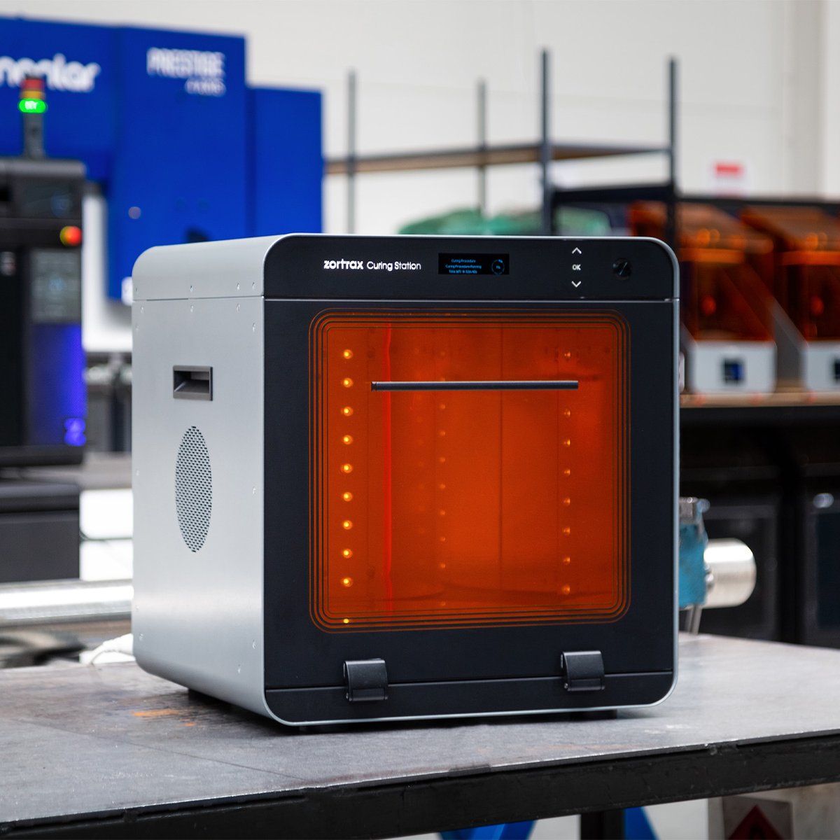 Zortrax_3D's tweet photo. Meet the third star of our #ZortraxPowerfulTrio: Zortrax Curing Station! This #postprocessing device works with all #resin3Dprinters on the market and ensures #resin3dprints are free of weak points!
#zortrax #zortraxcuringstation #curingstation #new #newproducts https://t.co/BKBMYlr5Ly