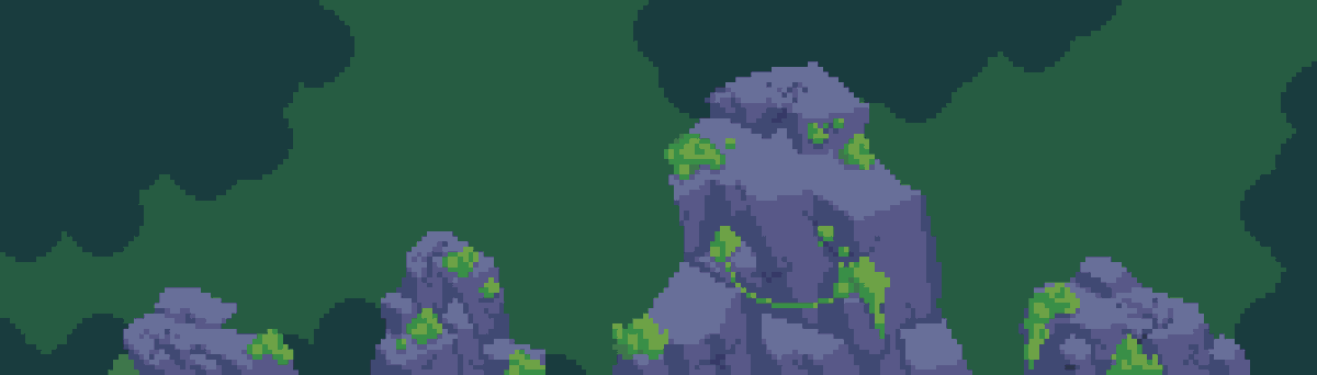 If you're a rock fan, you'll love these... rocks. <a href="/ameidox/">Ameidox - Wishlist TIOS on Steam</a> is doing a lovely job of bringing the world of #TheIslandofSpirits to life with his pixel art. Pretty solid. #gamedev