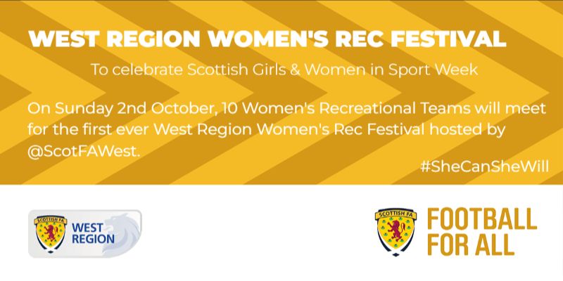 Final few days of preparation for our squad ahead of the first ever West Region Women's Rec Festival ⚽

An exciting 5a-side tournament at Glasgow Green Pitches, organised by the <a href="/ScotFAWest/">West Region</a>

⚜️🕊️💛🖤

#SheCanSheWill